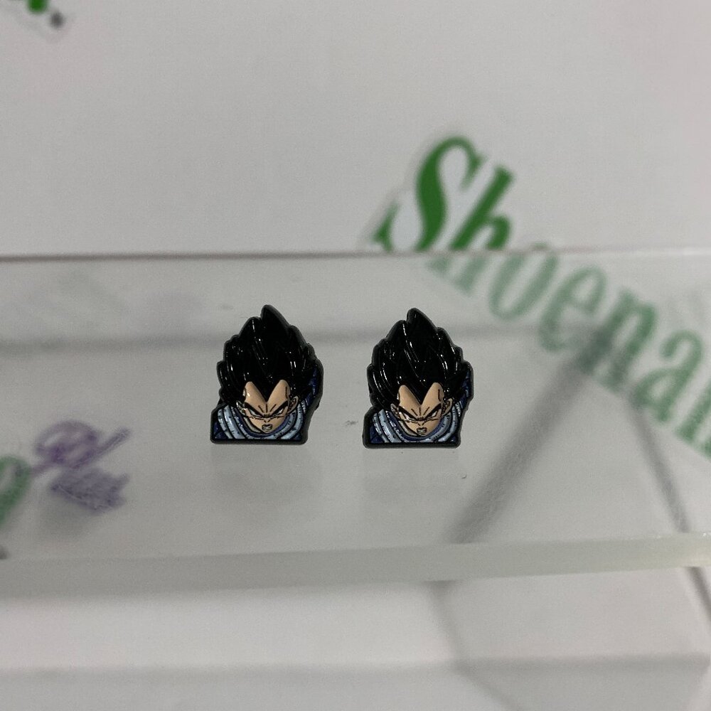 Dragon Ball Z Earrings DBZ Vegeta Studs Studded Enamel Jewelry Anime Manga